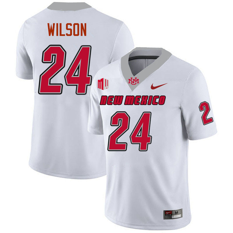 Jayden Wilson UNM Lobos Jersey,New Mexico Lobos Football Jersey,Uniforms-White